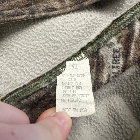 Vintage Spartan Realtree Camouflage USA Made Mens‎ 32x33 Polar Fleece Pants - Picture 9 of 13